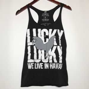 Men’s against all odds lucky we live Hawaii